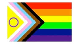 Progress Pride flag - we are LGBTQ+ inclusive