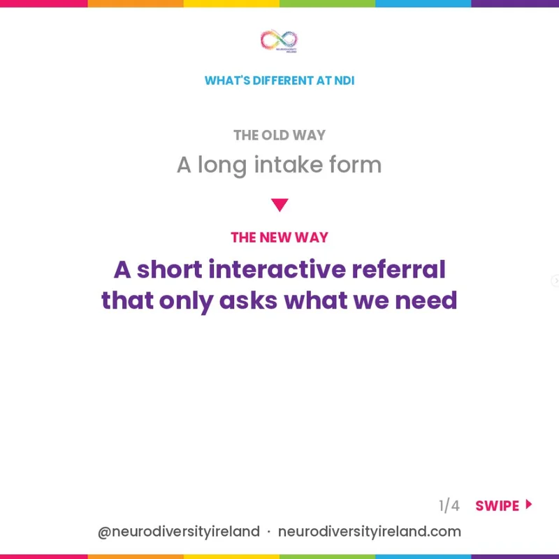 What's different at NDI: a short interactive referral that only asks what we need